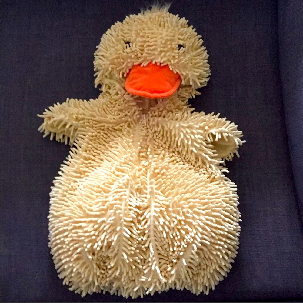 Fuzzy duck costume - size: 6-9 months